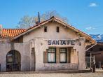 Santa Fe, New Mexico, USA - April 07, 2014: The Santa Fe Train Station which is also the Visitor Center