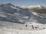 Skiers on New Zealand's Coronet Peak in Queenstown 