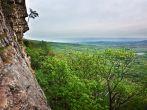 View over treetops at The Gunks, New Paltz, NY.; 