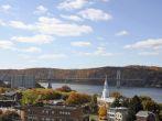 A Fall view of Poughkeepsie with the Mid Hudson Bridge in the background