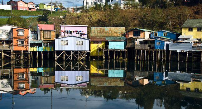 Palafitos Houses, Patagonia, Chiloe, Chile