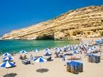 Famous Beach Matala, Greece Crete 