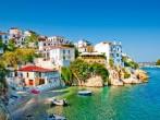 the old part of town in island Skiathos in Greece; 