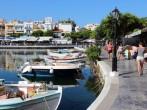 AGIOS NIKOLAOS, GREECE - MAY 15: People visit Old Town on May 15, 2013 in Agios Nikolaos.; 