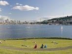 Summer picnic on Lake Union in Seattle